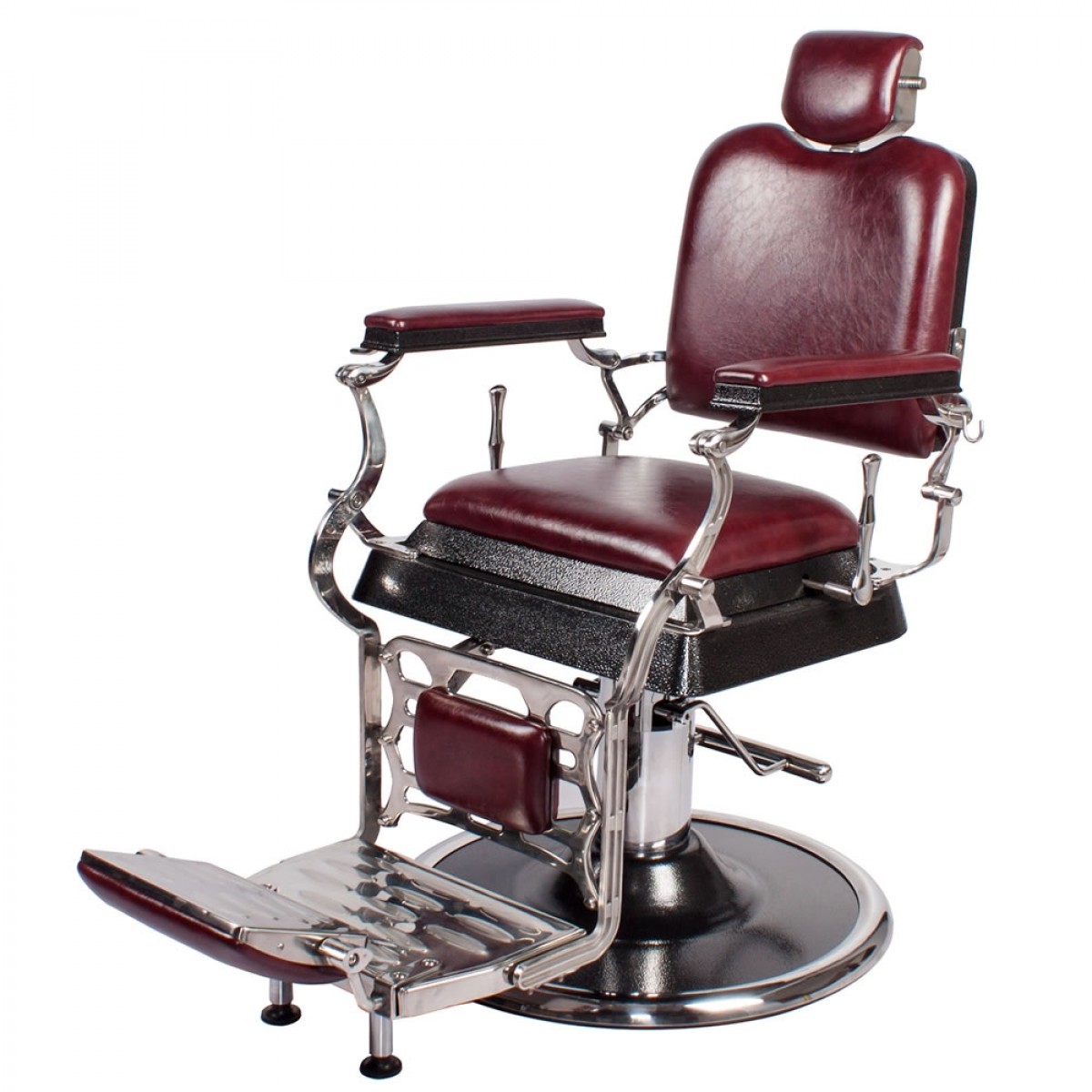 Emperor Barber Chair In Dark Merlot