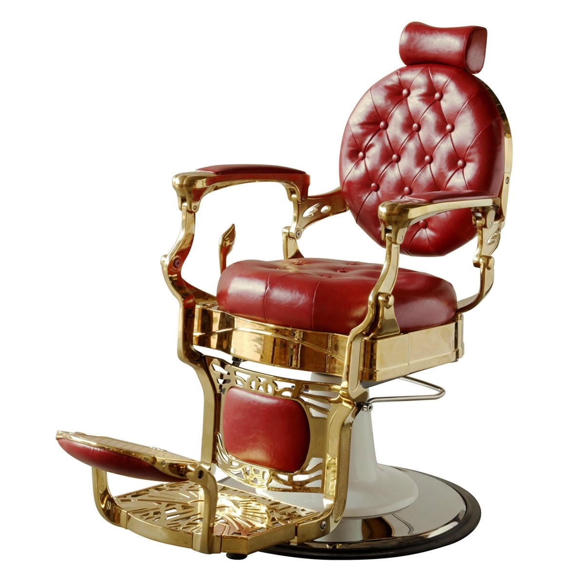 Theodore Luxury Barber Chair In Cardinal Red Theodore Luxury