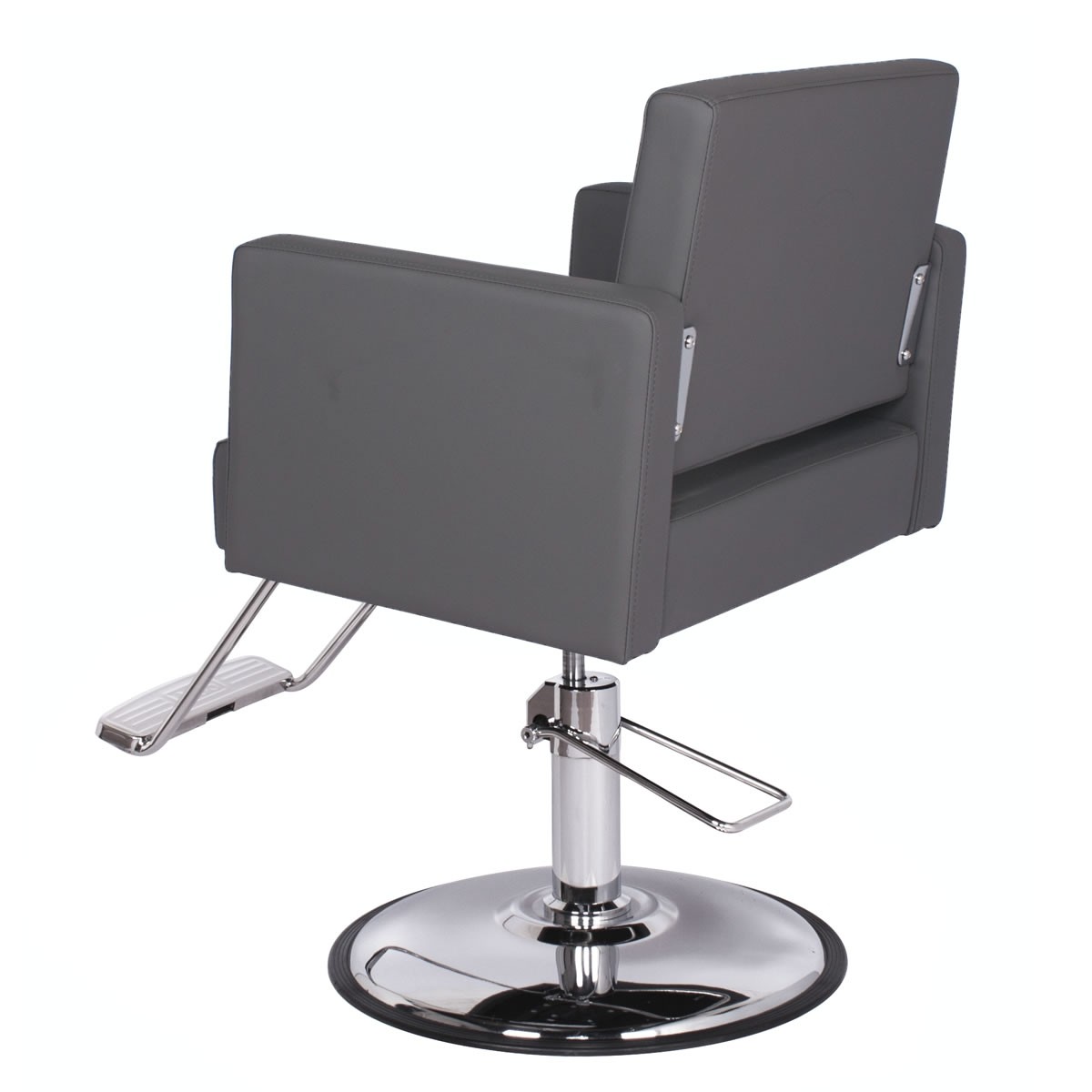 "GRAND CANON" Extra Large Salon Chair in Grey, Oversize Styling Chair