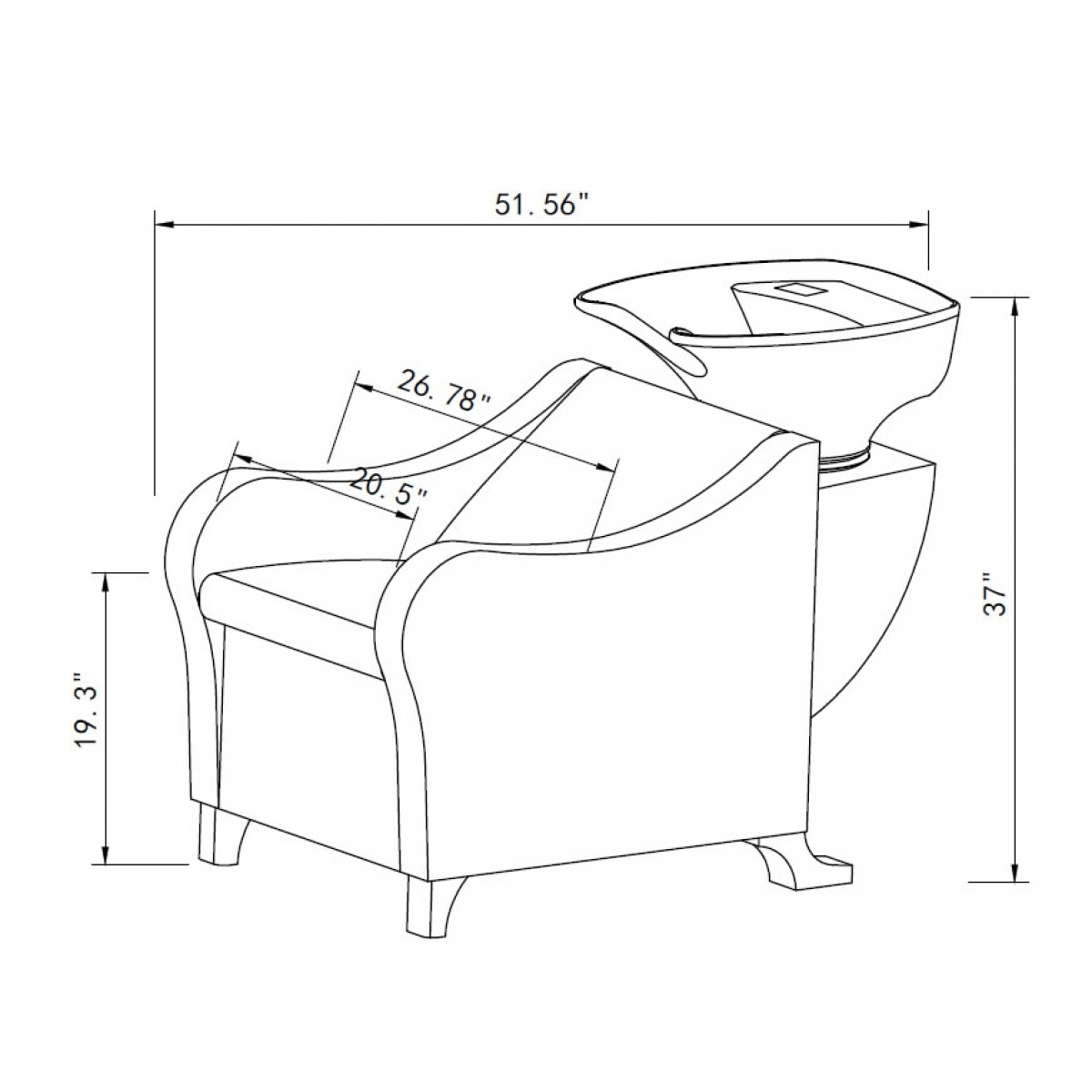 "SANTA MONICA" Shampoo Backwash Unit