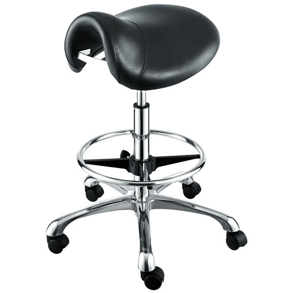 "HERMES" Saddle Salon Stool with Footrest