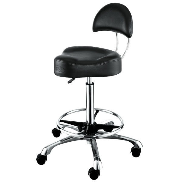 "AROHA" Beauty Salon Stool with Footrest Ring 