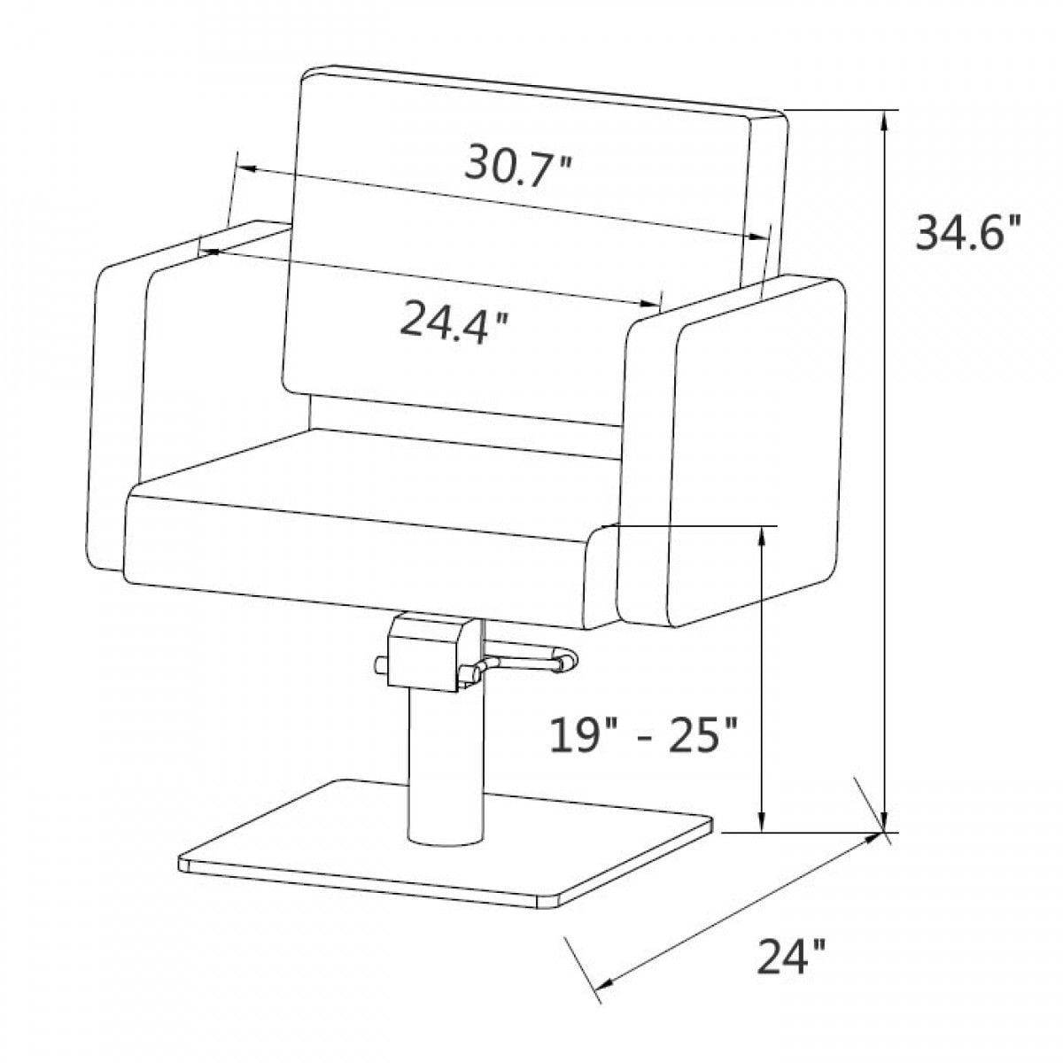 "DIAMOND" Extra Large Salon Chair, Extra Wide Salon Chair, Oversize