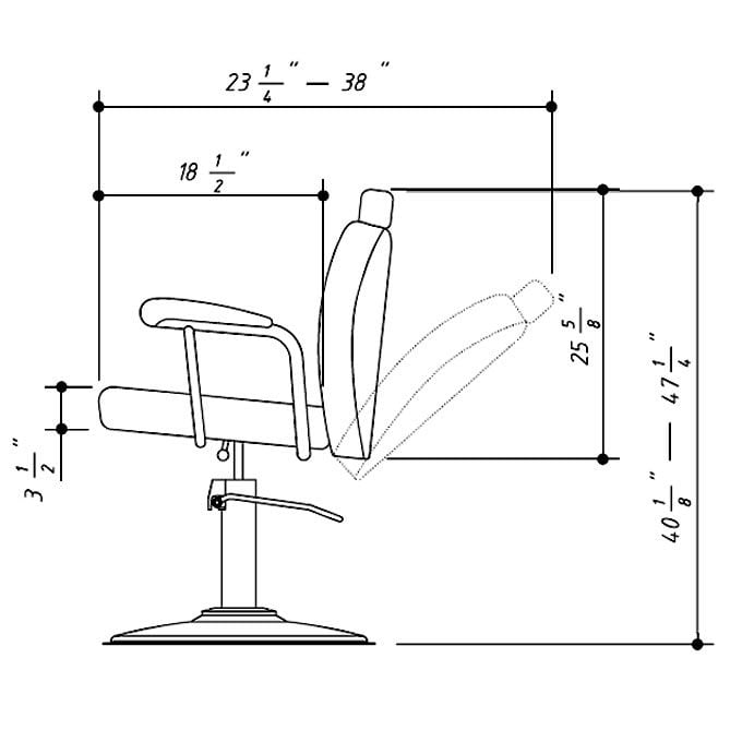 "DALLAS" Reclining AllPurpose Salon Chair, "DALLAS" Salon Equipment, "DALLAS" Salon Chairs