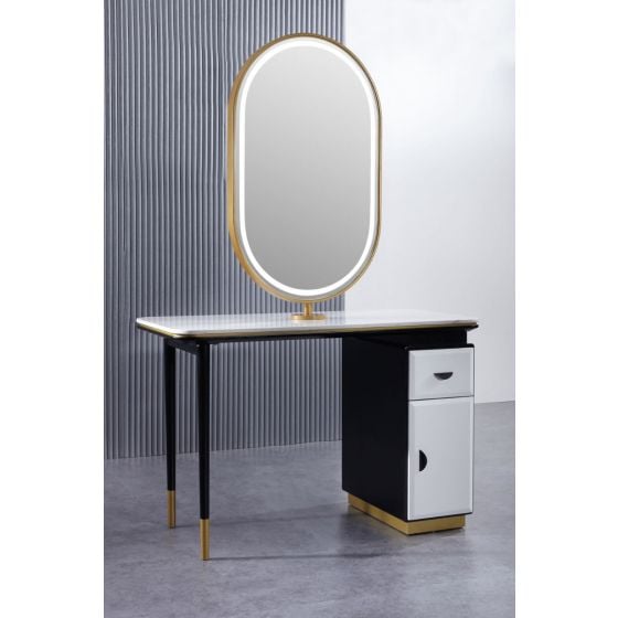 "DELPHI" Double Sided Styling Station, Hair Salon Mirror