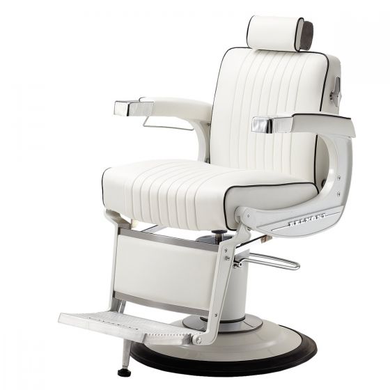 TAKARA BELMONT B-225 "ELITE WHITE" Barber Chair - TAKARA Barber Chairs, BELMONT Barber Chairs