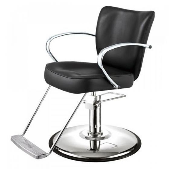 VENUS salon styling chair with stainless armrests