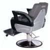 "AUGUSTO" Heavy Duty Barber Chair in Grey, Grey Barber Chairs, Grey Barbershop Chairs