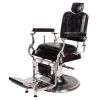 "EMPEROR" Barber Chair in Black Crocodile, barber shop equipment, barber shop chairs for sale