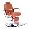 "BARON" Heavy Duty Barber Chair in Chestnut