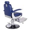 "BARON" Heavy Duty Barber Chair in Royal Blue, Blue Barber Chair, Blue Barbershop Chairs
