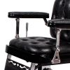 "REGENT" Barber Shop Chair in Black Crocodile (Free Shipping)
