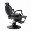 "ROMANOS" Vintage Barber Chair, Textured Gunmetal Frame (A-901SLV), Vintage Barber Chairs, Vintage Barber Shop Chairs