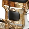 "THEODORE" Black & Gold Barber Chair <Winter Sale>