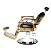 "THEODORE" Black & Gold Barber Chair, "THEODORE" Golden Barber Chair, "THEODORE" Barbering Chairs in Gold Color