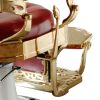 "THEODORE" Luxury Barber Chair in Cardinal Red (Free Shipping)
