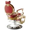 "THEODORE" Luxury Barber Chair in Cardinal Red, "THEODORE" Luxury Barber Chairs, "THEODORE" Luxury Barbershop Chairs