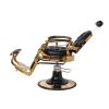 "THEODORE" Black & Gold Barber Chair, Golden Barber Chair, Barber Chair in Gold