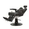 "OBSIDIAN" All Black Barbershop Chair, Barbershop Chair with Matte Black Parts