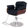 "KYOTO" Luxury Salon Stylist Chair in Soft Black