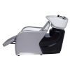 "ODESSA" Shampoo Backwash Bowl in Silver, Salon Shampoo Sinks for Sale, Salon Shampoo Equipment Wholesale