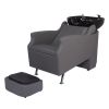 "ISLAND" Grey Backwash Shampoo Unit, Grey Shampoo Bowl, Grey Shampoo Sink