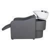 "TAPER" Backwash Shampoo System in Grey, Grey Backwash Shampoo Bowl, Grey Shampoo Sink