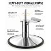"TITAN BLACK" Barber Chair with Black Frame