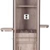 "BURANO" Double Sided Styling Station in Grey Oak (Free Shipping)
