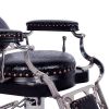 "ZENO" Antique Barbershop Chair in Patent Crocodile (Free Shipping)