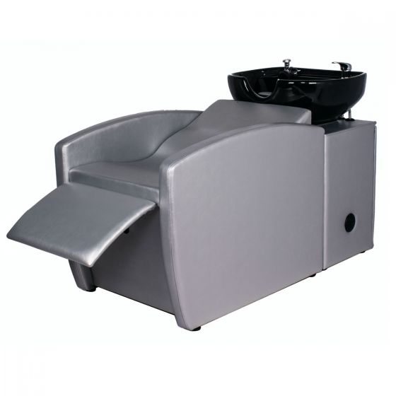 "RIO" Backwash Shampoo System in Platinum SIlver, "RIO" Silver Shampoo Sink & Chair