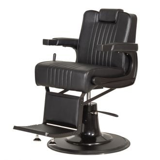 "OBSIDIAN" All Black Barbershop Chair (SKU: A-912)