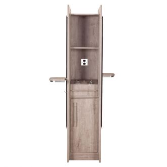 "BURANO" Double Sided Styling Station in Grey Oak (Free Shipping)