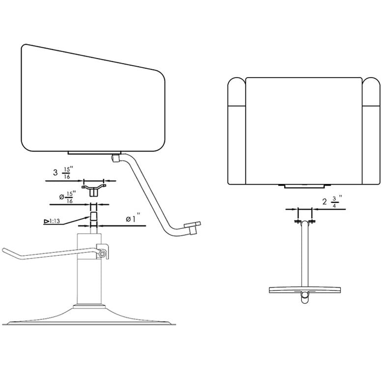 Heavy Duty Salon Chair Base, No. 7 Styling Chair Base