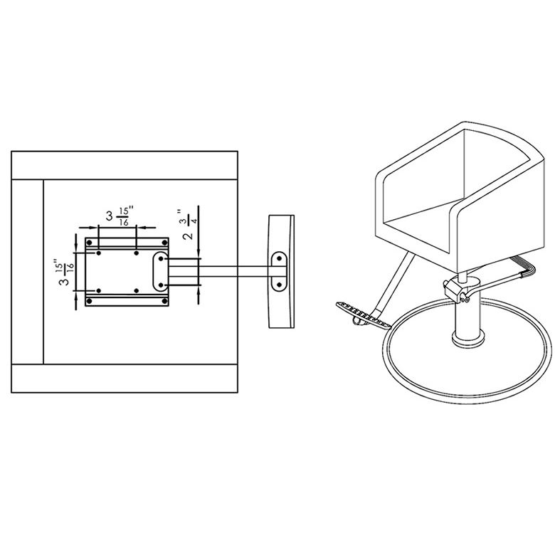 Heavy Duty Salon Chair Base, No. 7 Styling Chair Base