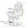 "BORGHESE" Professional Barber Chair, "BORGHESE" Professional Barbering Chair