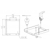 "AKITA" Japanese Design Shampoo Unit with Sliding Seat