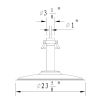 Over-Sized Chrome Base for Salon Chairs, Styling Chair Base, Salon Chair Parts, Hydraulic Base