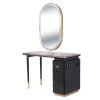 "DELPHI" Double Sided Salon Station with LED Light, Modern Style Hair Station