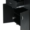 Available for sale through AGS Beauty's website, the Coria cart features multiple tool holders, drawers, and a spacious cabinet, all designed to keep stylists organized and efficient. Its matte black finish adds a touch of sophistication to any salon deco