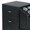"CORIA" Salon Trolley - Black - Salon Stations, Salon Carts
