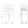 "CORIA" Salon Trolley - Black - Salon Stations, Salon Carts