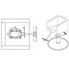 Salon Chair Over-Sized Chrome Base (BS-10)