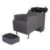 "ISLAND" Grey Backwash Shampoo Unit, Grey Shampoo Bowl, Grey Shampoo Sink
