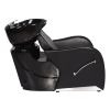ODESSA (G-002) shampoo backwash unit with semi-reclining chair, adjustable tilting bowl, fiberglass base, and full fixture set included