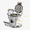 "THEODORE" Black & Gold Barber Chair - 2024 Edition (A-902GOL)