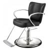 VENUS salon styling chair with stainless armrests