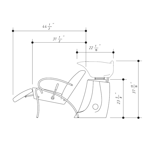 Chaise Lounge Shampoo Chair