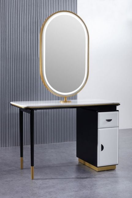 "DELPHI" Double Sided Styling Station, Hair Salon Mirror