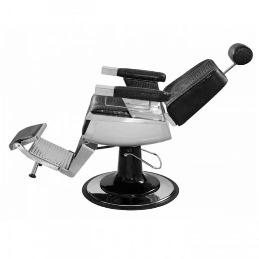 "CONSTANTINE" Antique Barber Chair (SKU: A-008), recline view